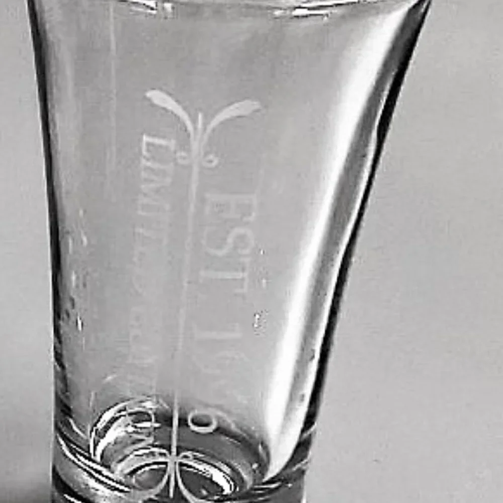 1996 WINE GLASS MATCHING SHOT GLASS PARIS PRODUCTS LIMITED EDITION